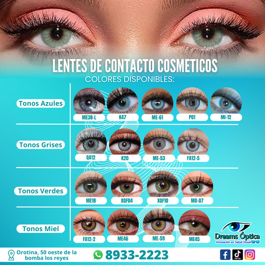 Lente de contacto cosmetico