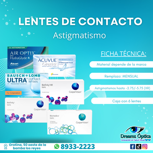 Lentes de contacto tóricos
