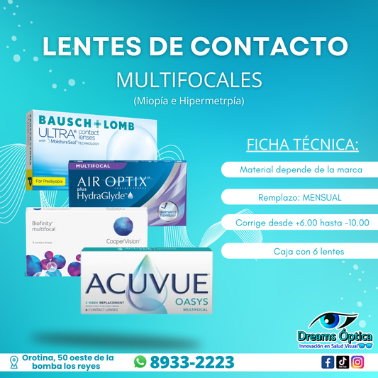 Lentes de contacto Multifocales